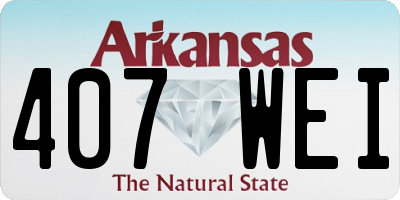 AR license plate 407WEI