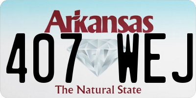 AR license plate 407WEJ
