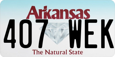 AR license plate 407WEK