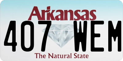 AR license plate 407WEM