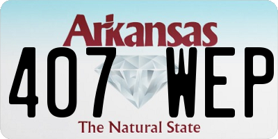 AR license plate 407WEP