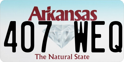 AR license plate 407WEQ
