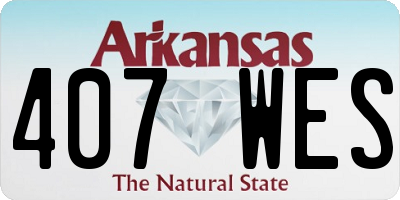 AR license plate 407WES