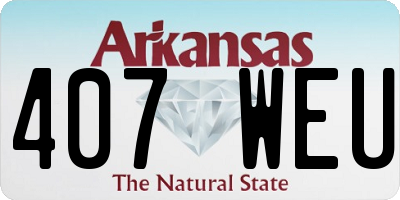 AR license plate 407WEU