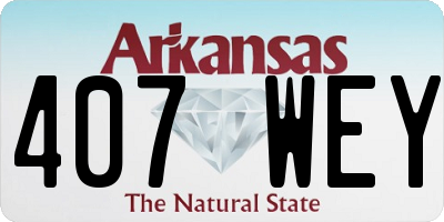 AR license plate 407WEY