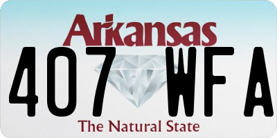 AR license plate 407WFA