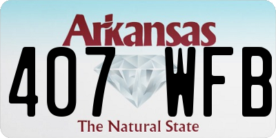 AR license plate 407WFB