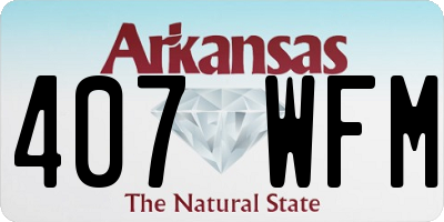 AR license plate 407WFM