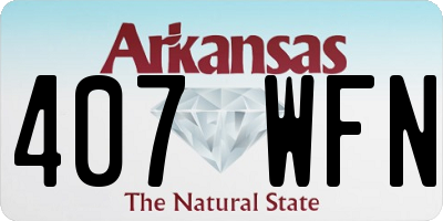 AR license plate 407WFN
