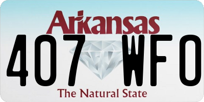 AR license plate 407WFO