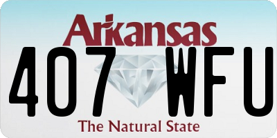 AR license plate 407WFU