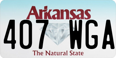AR license plate 407WGA