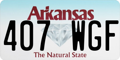 AR license plate 407WGF