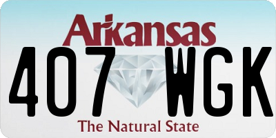 AR license plate 407WGK