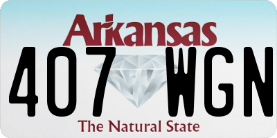 AR license plate 407WGN