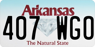 AR license plate 407WGO