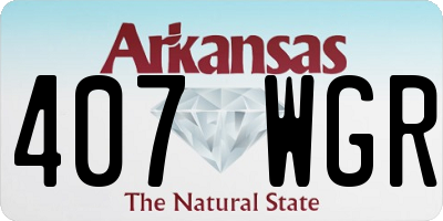 AR license plate 407WGR