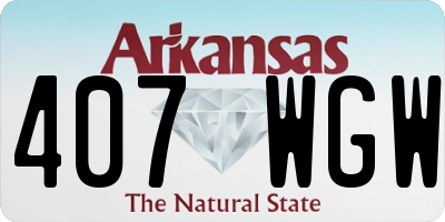 AR license plate 407WGW