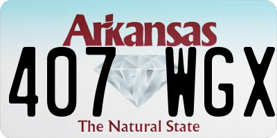 AR license plate 407WGX