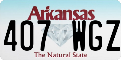 AR license plate 407WGZ