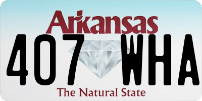 AR license plate 407WHA