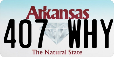AR license plate 407WHY