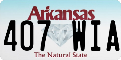 AR license plate 407WIA