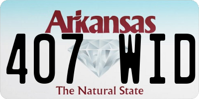 AR license plate 407WID