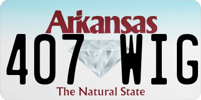 AR license plate 407WIG
