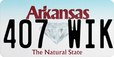 AR license plate 407WIK