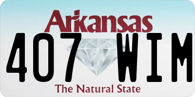 AR license plate 407WIM