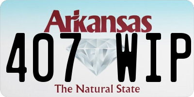 AR license plate 407WIP