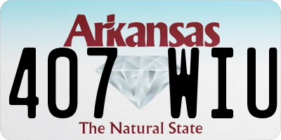 AR license plate 407WIU
