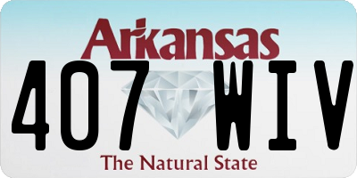 AR license plate 407WIV