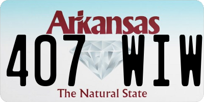 AR license plate 407WIW