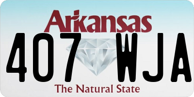 AR license plate 407WJA