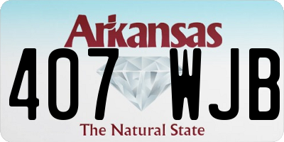 AR license plate 407WJB