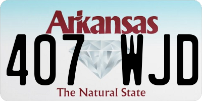 AR license plate 407WJD
