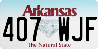 AR license plate 407WJF