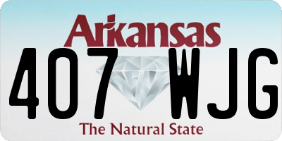 AR license plate 407WJG
