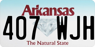 AR license plate 407WJH