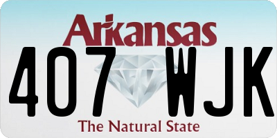 AR license plate 407WJK