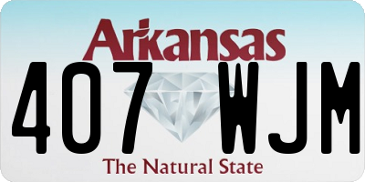 AR license plate 407WJM