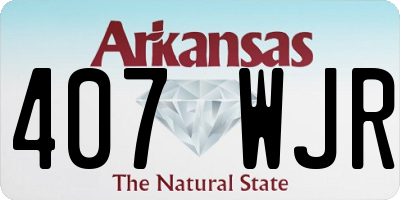 AR license plate 407WJR