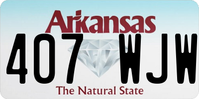 AR license plate 407WJW