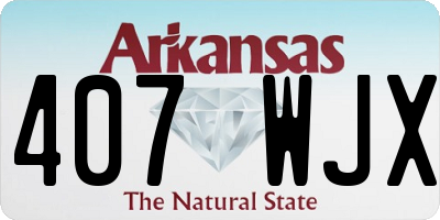 AR license plate 407WJX