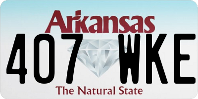 AR license plate 407WKE