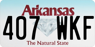 AR license plate 407WKF