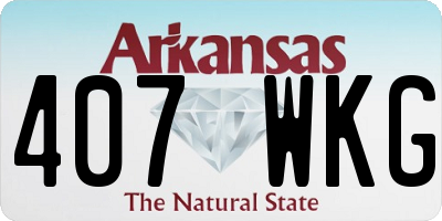 AR license plate 407WKG
