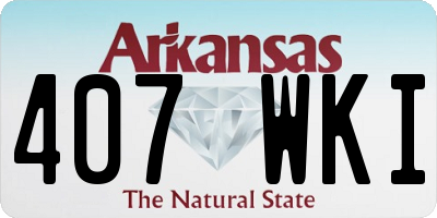 AR license plate 407WKI